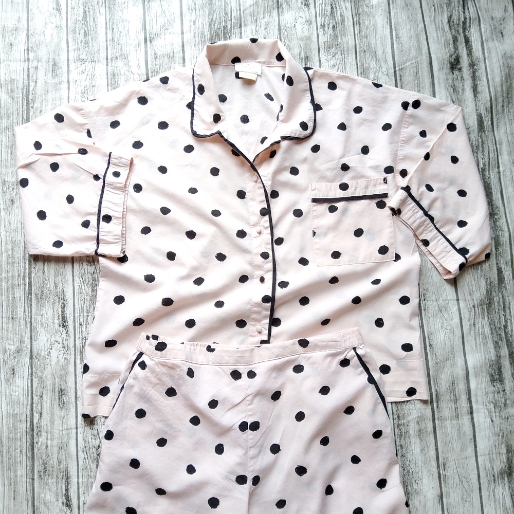 Kate Spade Elbow Sleeve Capri Pajama Set sz S - Picture 3 of 7